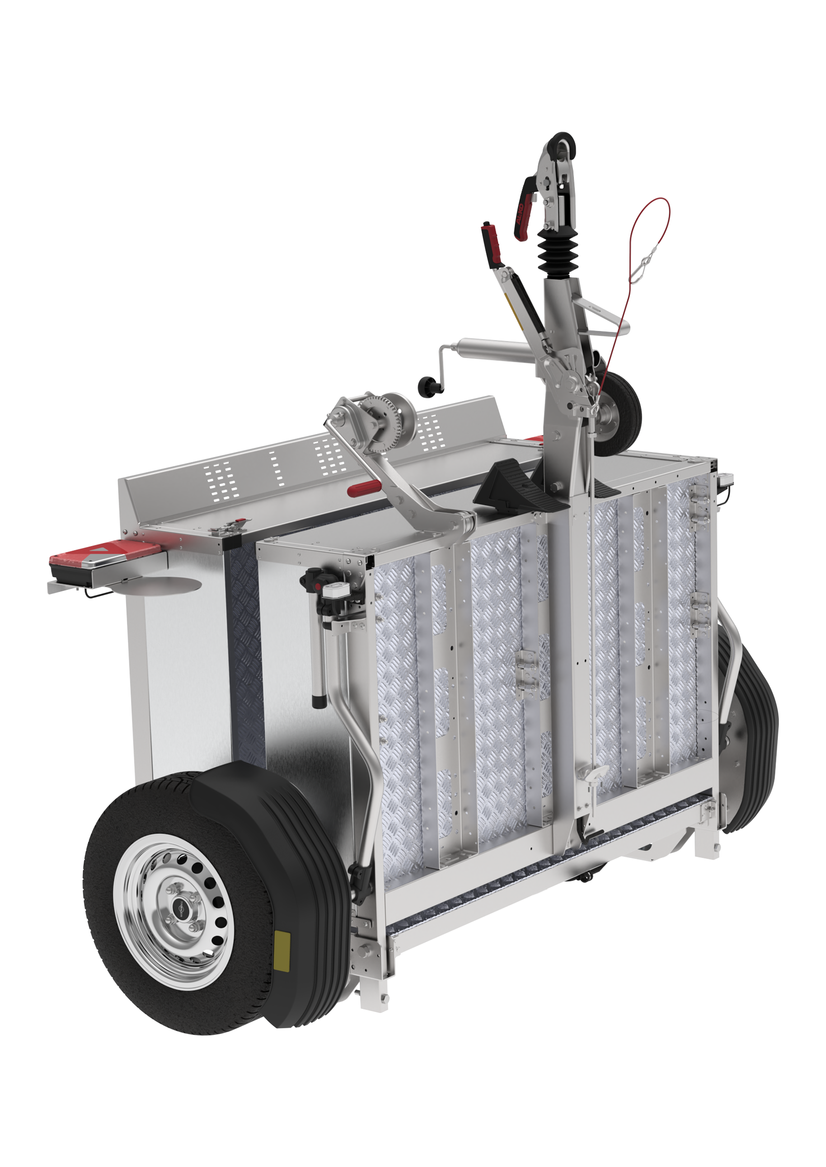TREILER zusammengefaltet mit montierten Bordwänden.