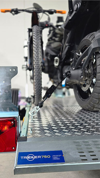 TREILER750 mit Fahrradträger von hinten